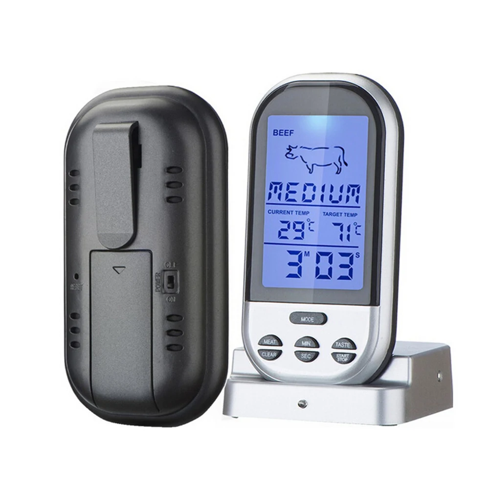 Беспроводной цифровой пищевой термометр с дистанционным управлением таймер
