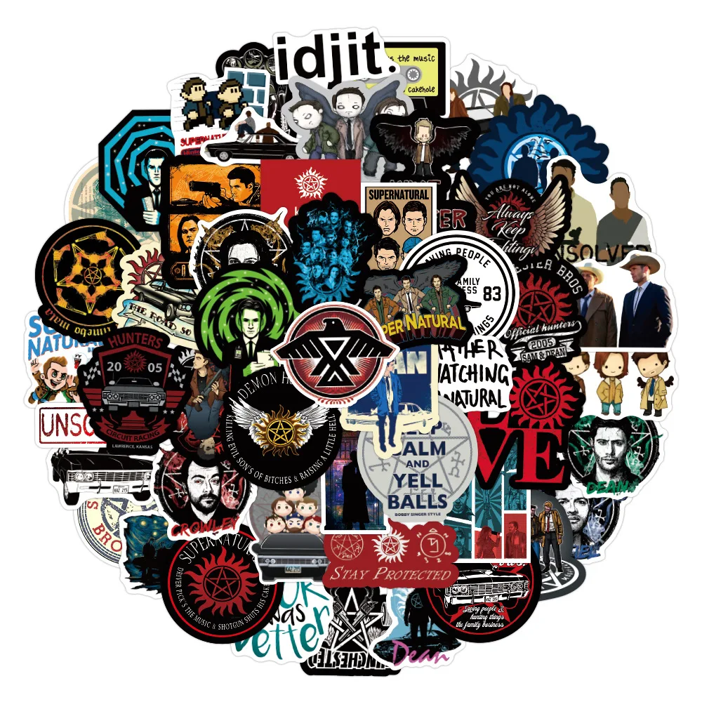 Наклейки для ноутбука бутылки воды чемодана водостойкие сверхъестественное SPN