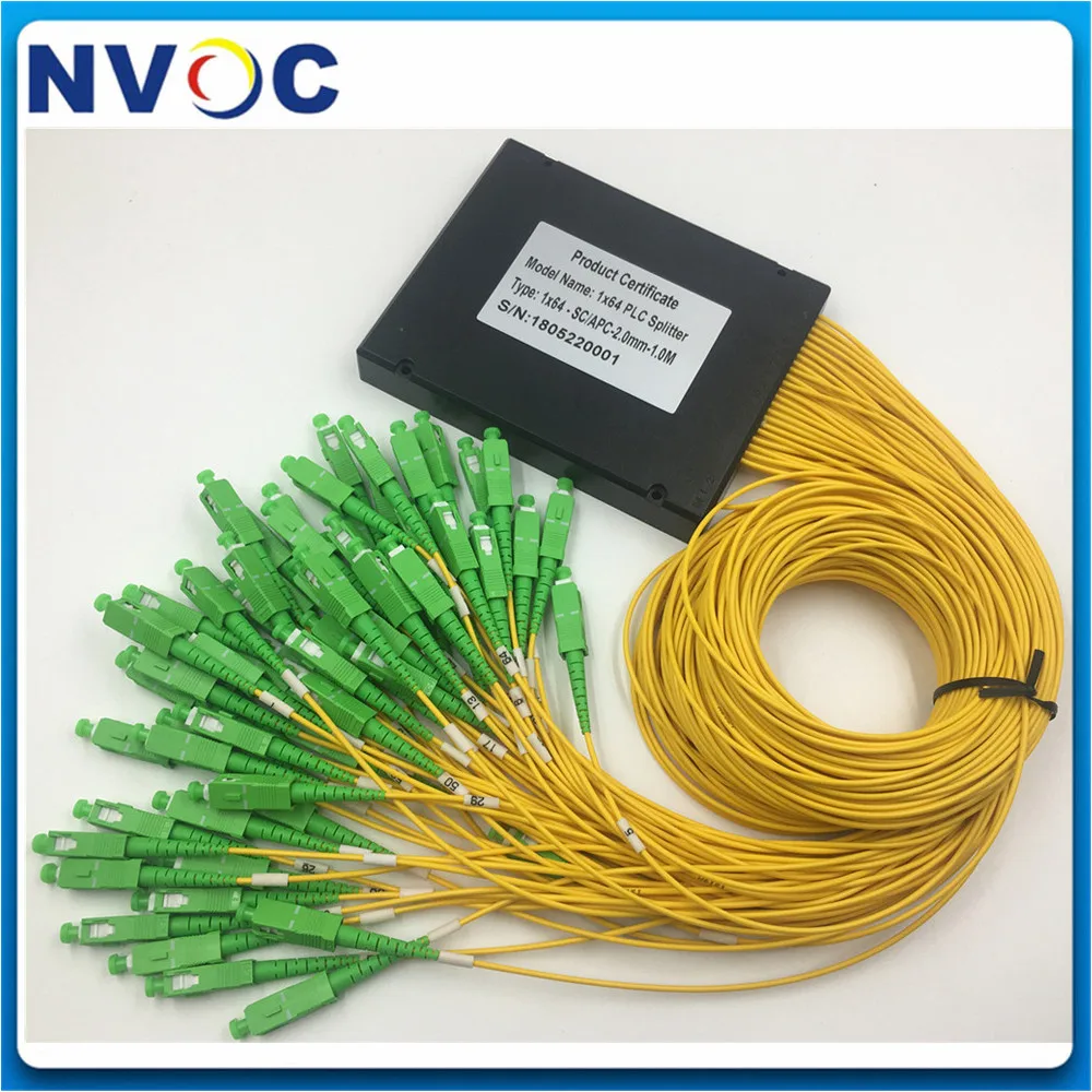Высокопроизводительный ABS SC APC 1*64 1X32 1M 2 0 мм PLC оптический сплиттер 1x64 1*32 коробка UPC