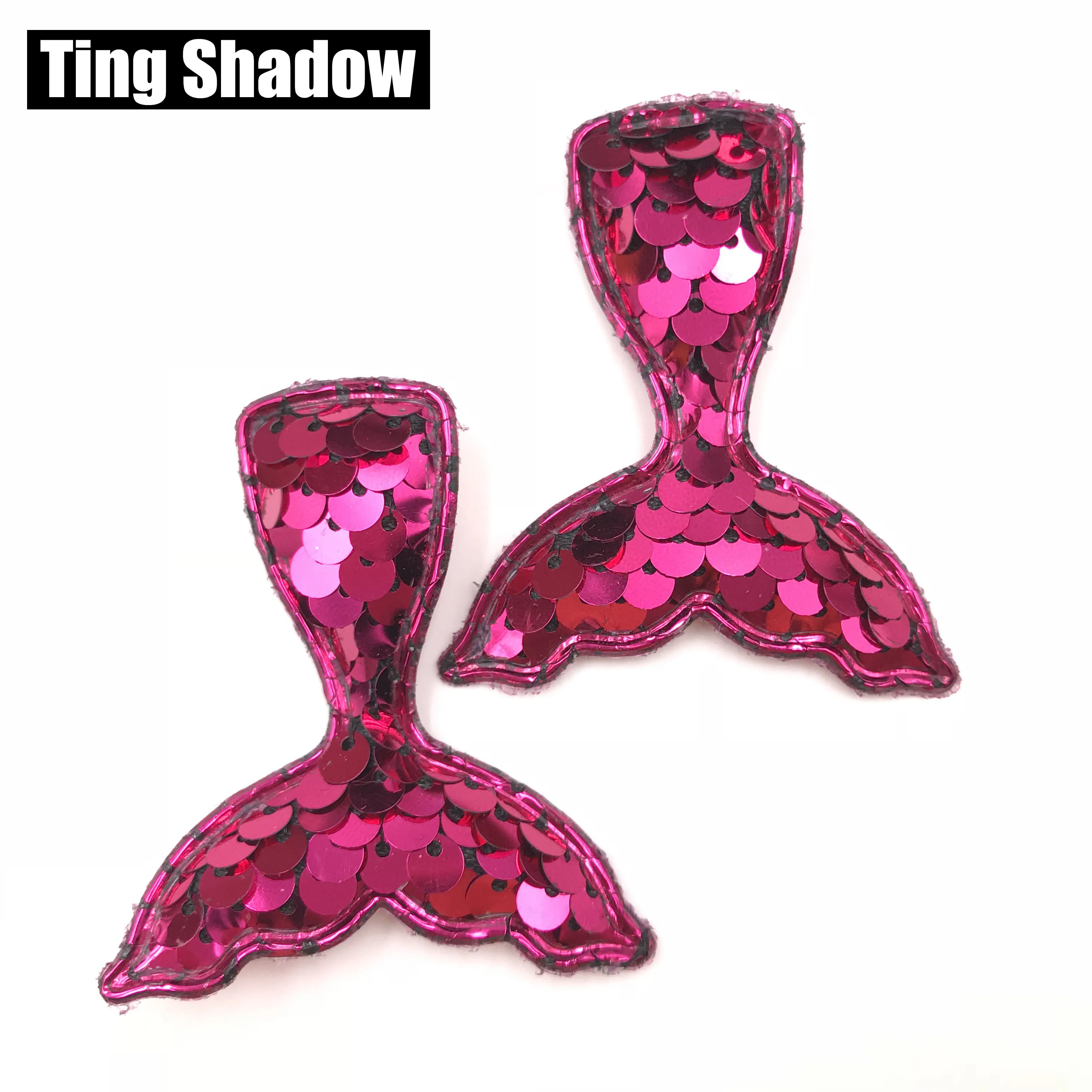 10pcs Glitter Sequins Fabric Mickey Padded Patches Mermaid sequin pads for DIY Crafts Clothes Hats Hairpin Ornament Accessories | Дом и сад