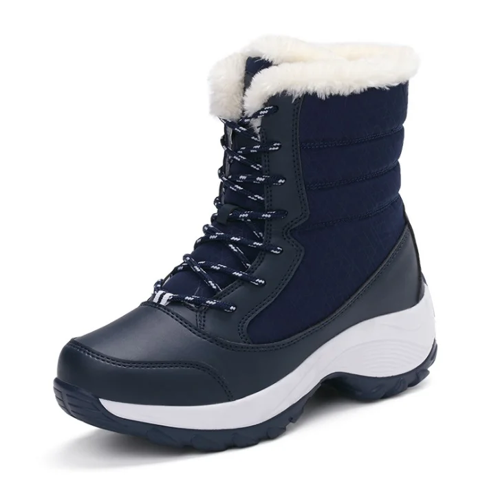 

Women Boots Winter Waterproof Bootee Woman 2019 Shoes Ladies Platform Snow Boots Keep Warm Ankle Boots Female Big SIZE 41 42