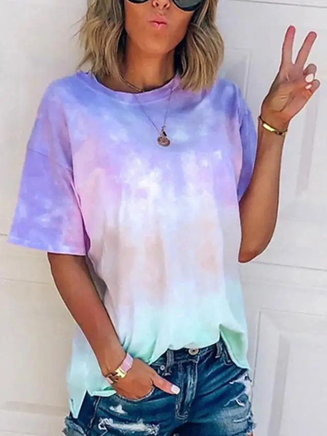 

2021 Wildflower Dandelion Print Women tshirt Cotton Casual Funny t shirt Gift For Lady Yong Girl Top Tee
