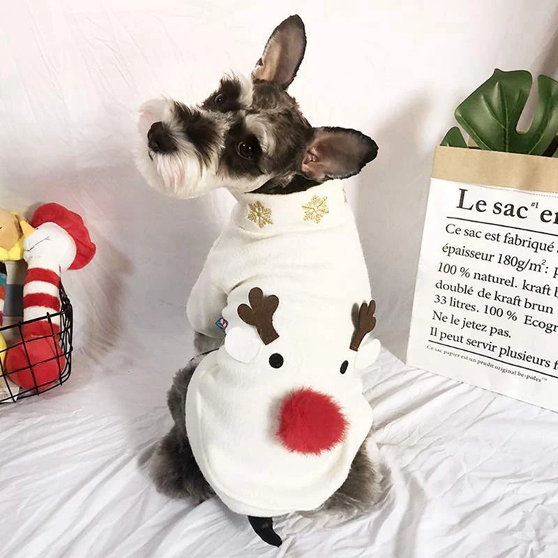 Рождественский костюм для косплея белая осенняя одежда собак оленей 2 ноги