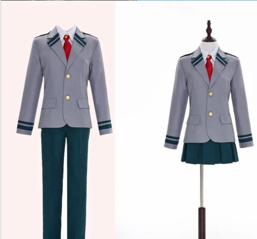 

My Hero Academia cos Todoroki Shouto Midoriya Izuku anime cosplay OCHACO URARAKA woman costume College JK School Uniform set