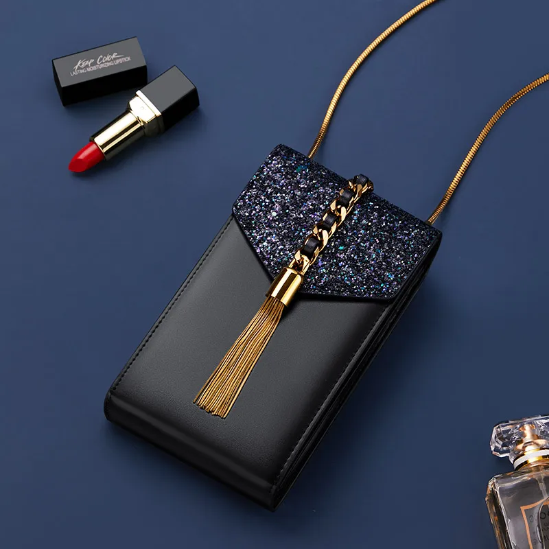 Women 2021 Women Shoulder Bag Designer Chains Starry Sky Single Shoulder Luxury Tassel Small Purses Lady Clucthes Brand Purse