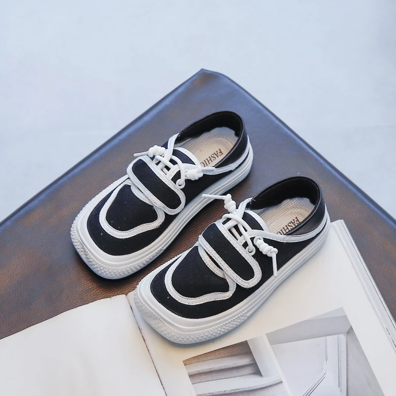 

Children's Square Toe Sneakers 2021 Spring Autumn Girls' Fashion Leopard Canvas Shoes Breathable Boys' soft-soled Shoes XZ085