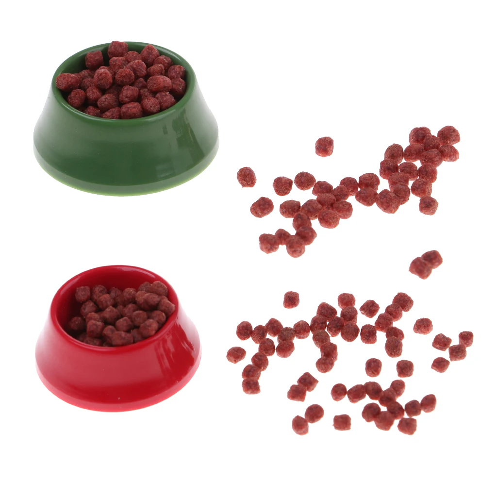 1/12 куклы миниатюрный дом щенок корм для собак на миске кухня Сад Кукольный домик