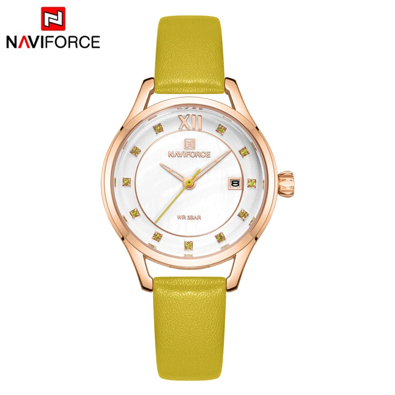 NAVIFORCE женские часы лучший бренд класса люкс Дамская мода кварцевые повседневные