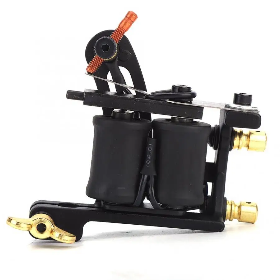 10 Warps Coils Wire Unique Pattern Tattoo Machine Gun Alloy Red Accessories | Красота и здоровье