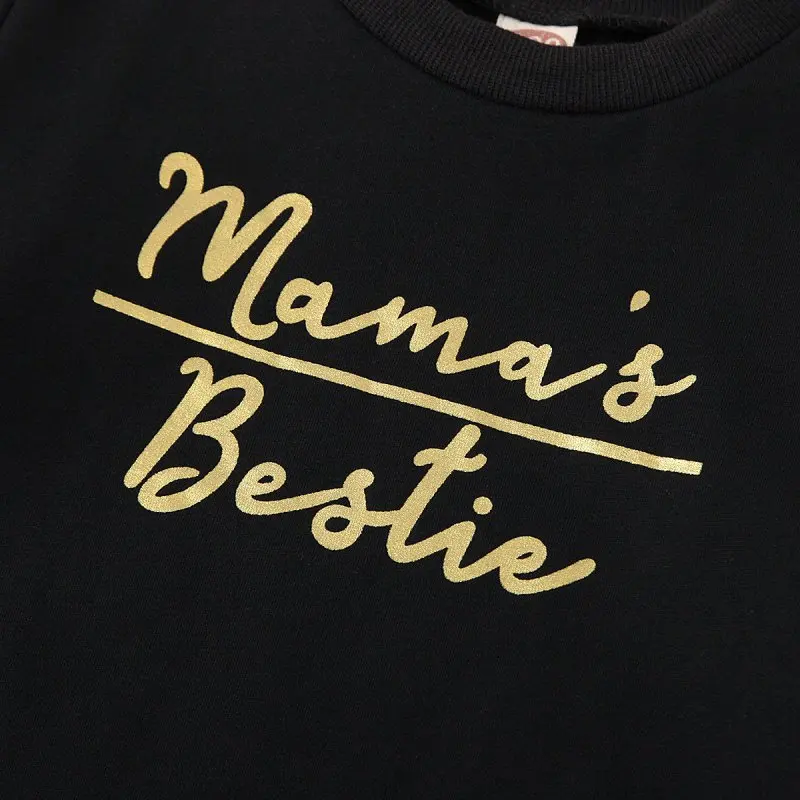 

Toddler Baby Girl Clothes Set Cotton Long Sleeve Letter Mama's Bestie Tops+Leopard Pants+Headband 3Pcs Infant Newborn Outfits