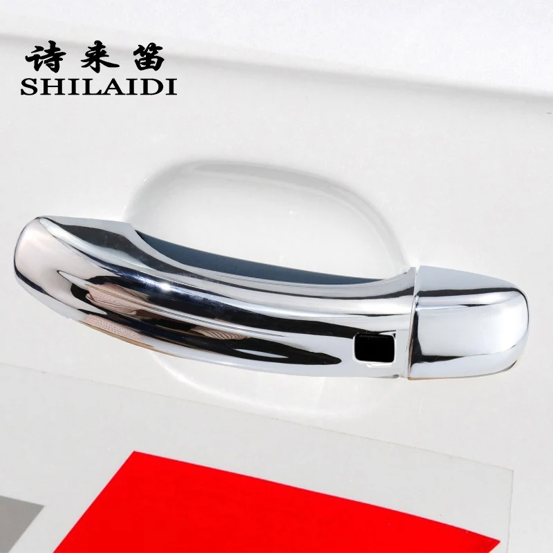 

Car Styling For Audi Q7 2009-2015 Outer Door Bowl Door Handle Protective Frame Stickers Covers Trims decoration auto Accessories