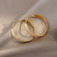 blijery gold color multilayer big hoop earrings for women brincos temperament geometric metal circle earrings boucles doreill