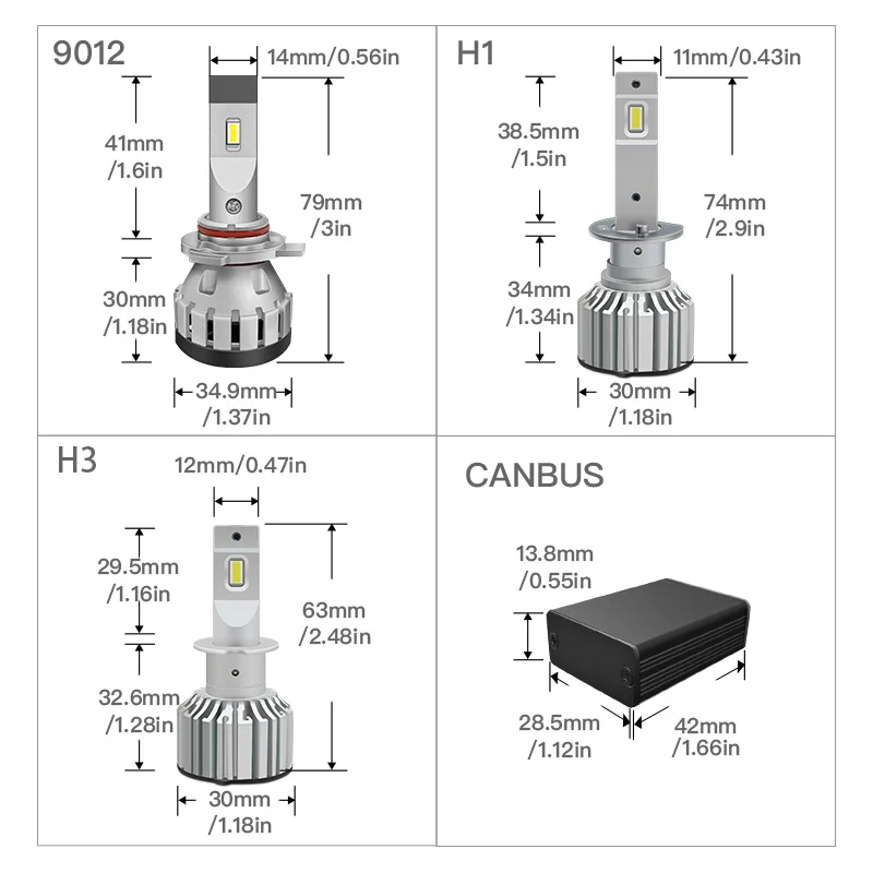 Лампы Stella без ошибок LED для автомобилей H7 CANBUS H8 H11 H4 9012 CAN BUS декодер предупреждающий отменитель лампы для фар и противотуманных фар.