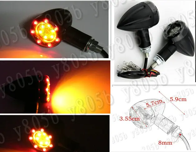 Светодиодный сигнал поворота для мотоцикла + стоп-сигнал Kawasaki Vulcan Classic VN 400 VN500 VN800