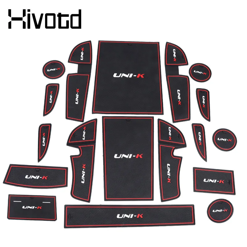 Hivotd Дверной слот Pad стайлинга автомобилей Нескользящий коврик для чашки воды Coaster