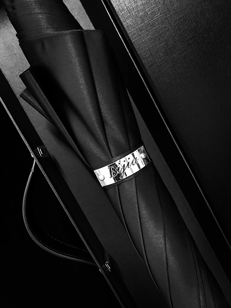 Comprare Ombrello Animale Nero Affari Automatici Manico Lungo Ombrelli Antivento Di Lusso Uomo Pioggia Grande Guarda Chuva Famiglia EH60RG