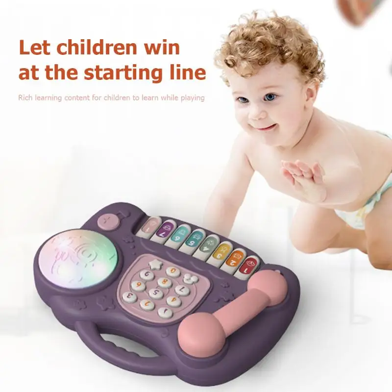 

Cute Music Piano Phone Toy Children Infant Lighting Keyboard Kids Baby Brain Development Early Learning Educational Toys