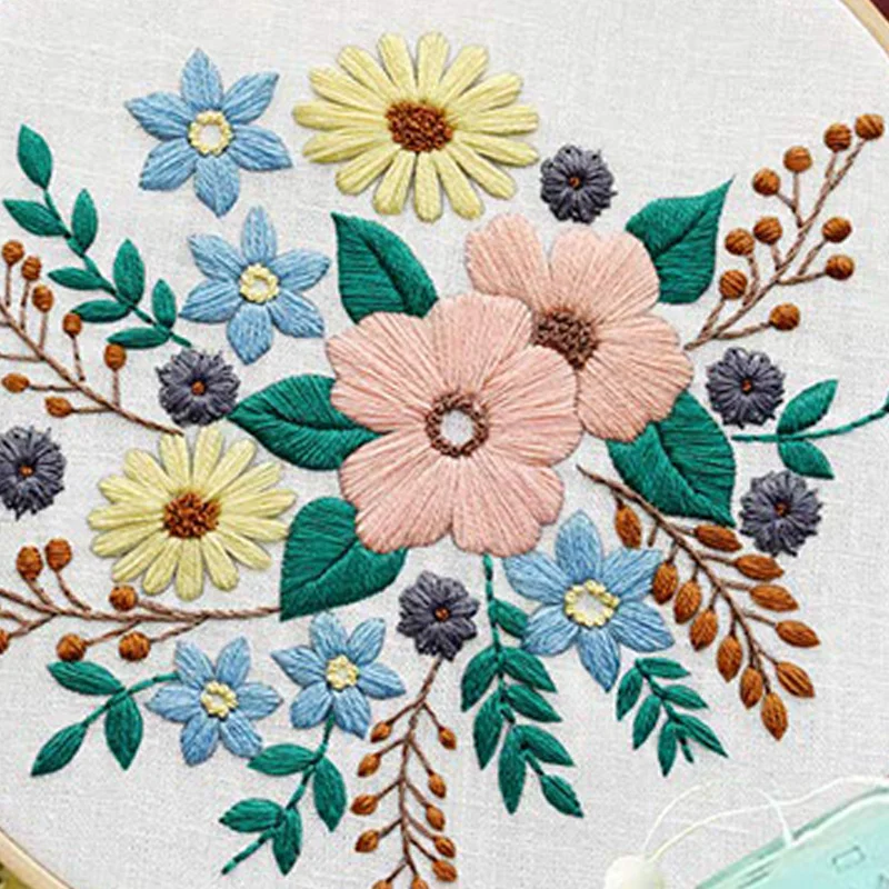 Полный набор для вышивки с рисунком Набор штампами включая ткань Бамбуковая