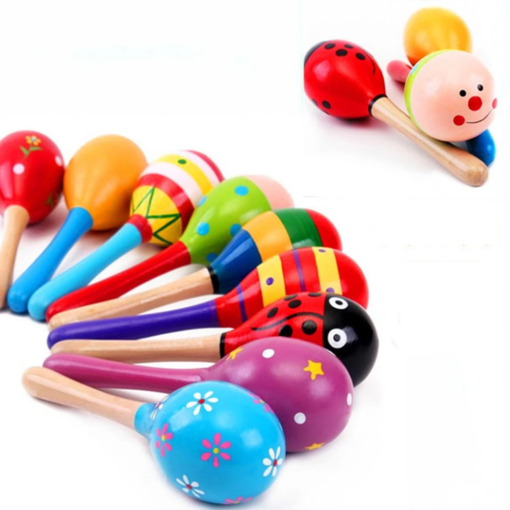 

Baby Rattles Bells Cartoon Hand Bells Musical Shaker Rattle-Drum Toys Kids Colorful Ringing bell Random Color Cloches de hochets