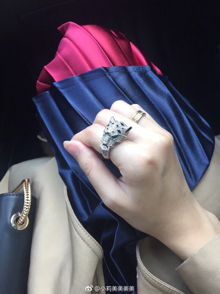 Лидер продаж известный бренд ювелирных изделий тонкое кольцо с пантерой зеленые