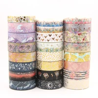 hot 1pc foil moon lunar eclipse follows leaves washi tape 10m masking tapes decorative stickers diy stationery office supplies