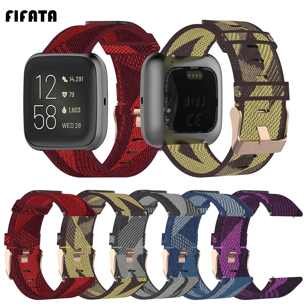 Сменный нейлоновый ремешок FIFATA 22 23 мм для часов Fitbit Versa/Versa 2 Smart Wach Xiaomi Amazfit GTR 47