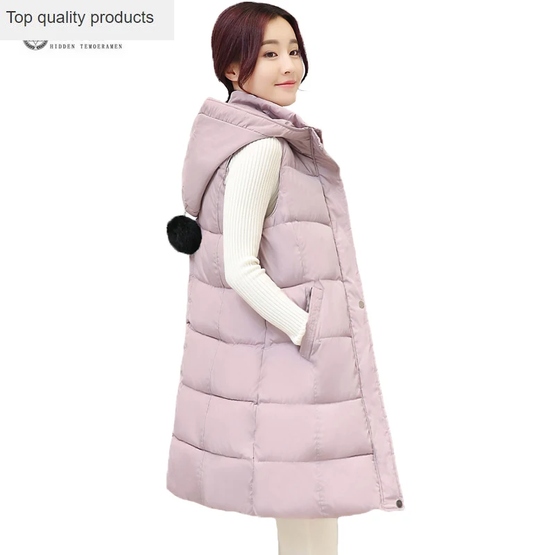 Новинка 2020 хит зимний теплый хлопковый женский жилет с капюшоном размера плюс