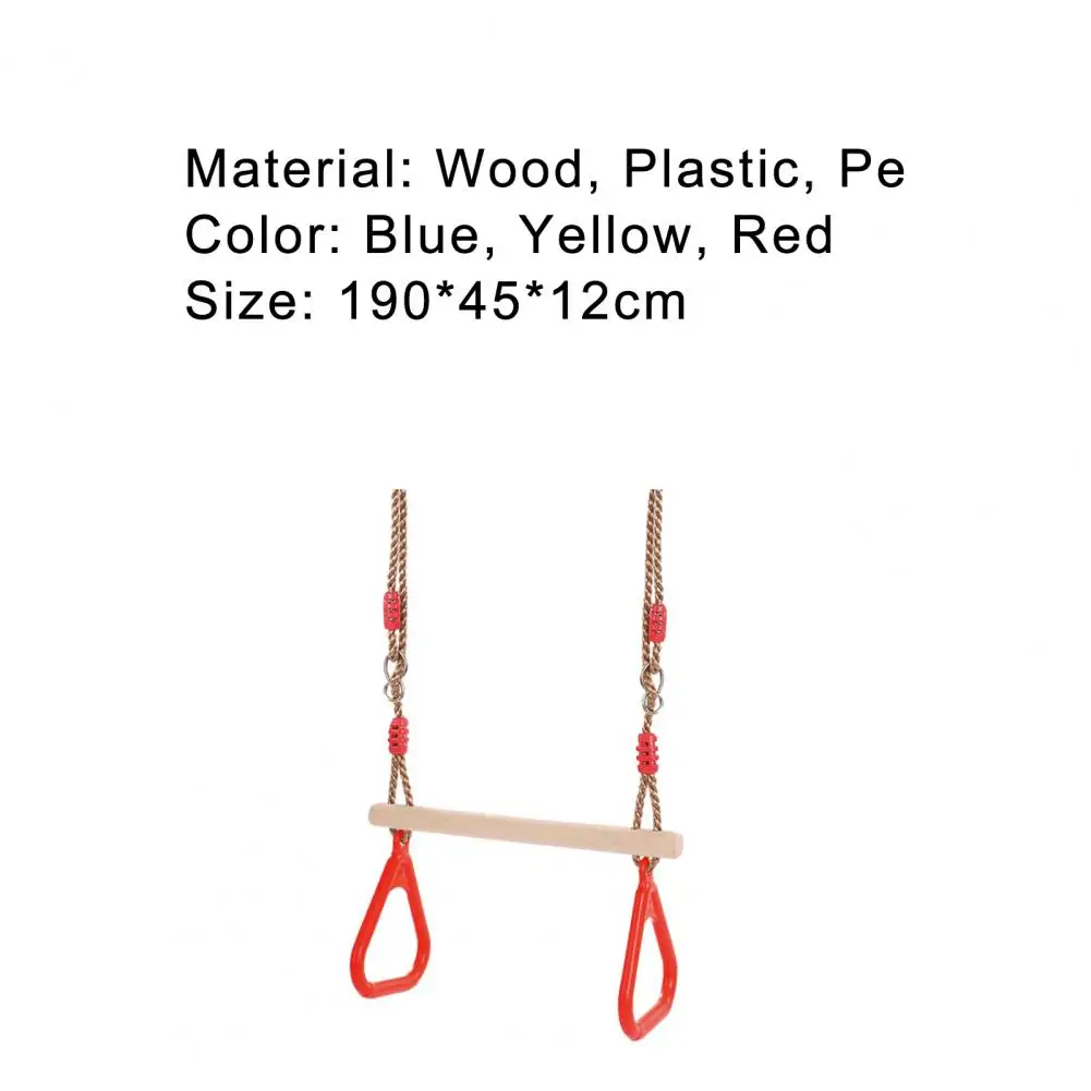 

Gym Swing Rings Triangular Shape Sports Equipment Wooden Outdoor Safety Gym Swing Rings Outdoor Sports Accessories