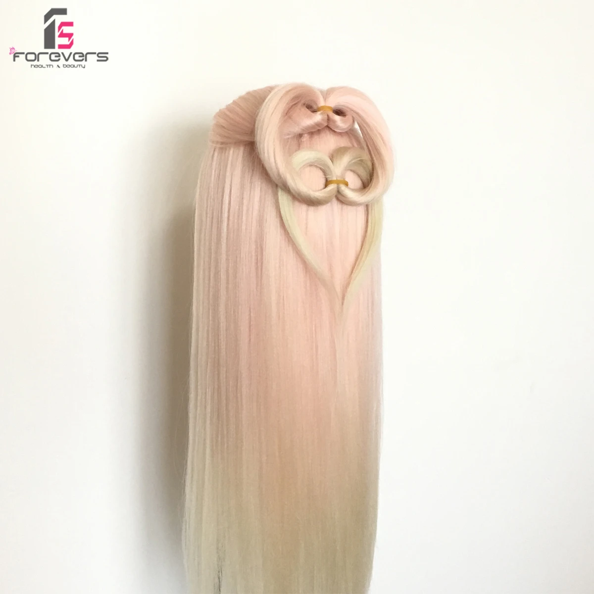 Манекен для волос 100% цвет белый розовый + свободный зажим|Уход за косичками| |