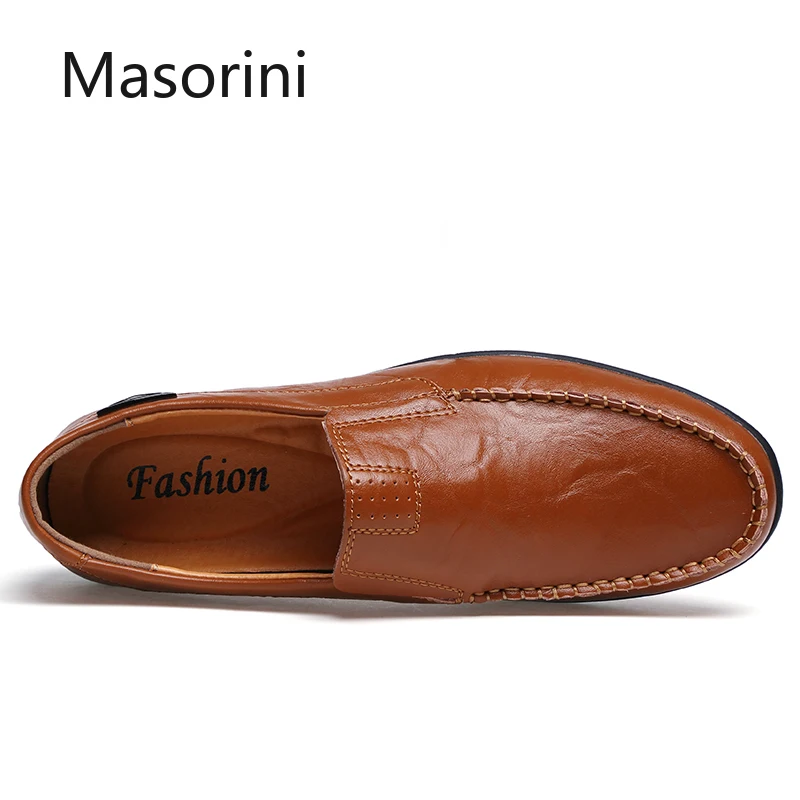 Genuine Leather Men's Casual Shoes Luxury Brand Comfortable Mens Loafers Flats Breathable Slip on Driving Moccasins Men | Обувь