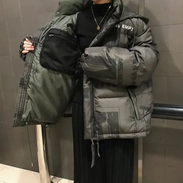 CAV EMPT C.E Down Jacket  Japan Trend LIFE PUFFER Parkas Men Women1:1High Quality 19AW Geometric Print CAVEMPT Hoodies Outerwear