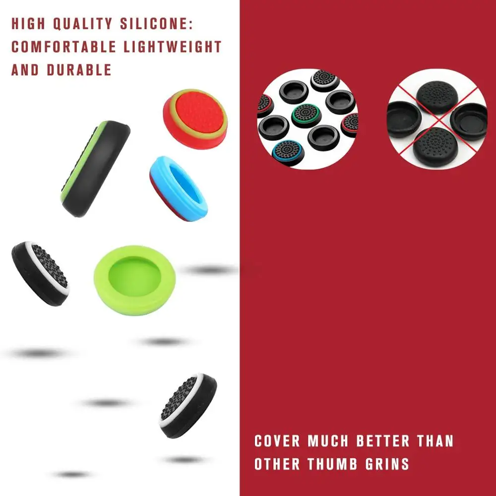 20 штук захваты для силиконовый аналоговые крышки Джойстик контроллер сменный