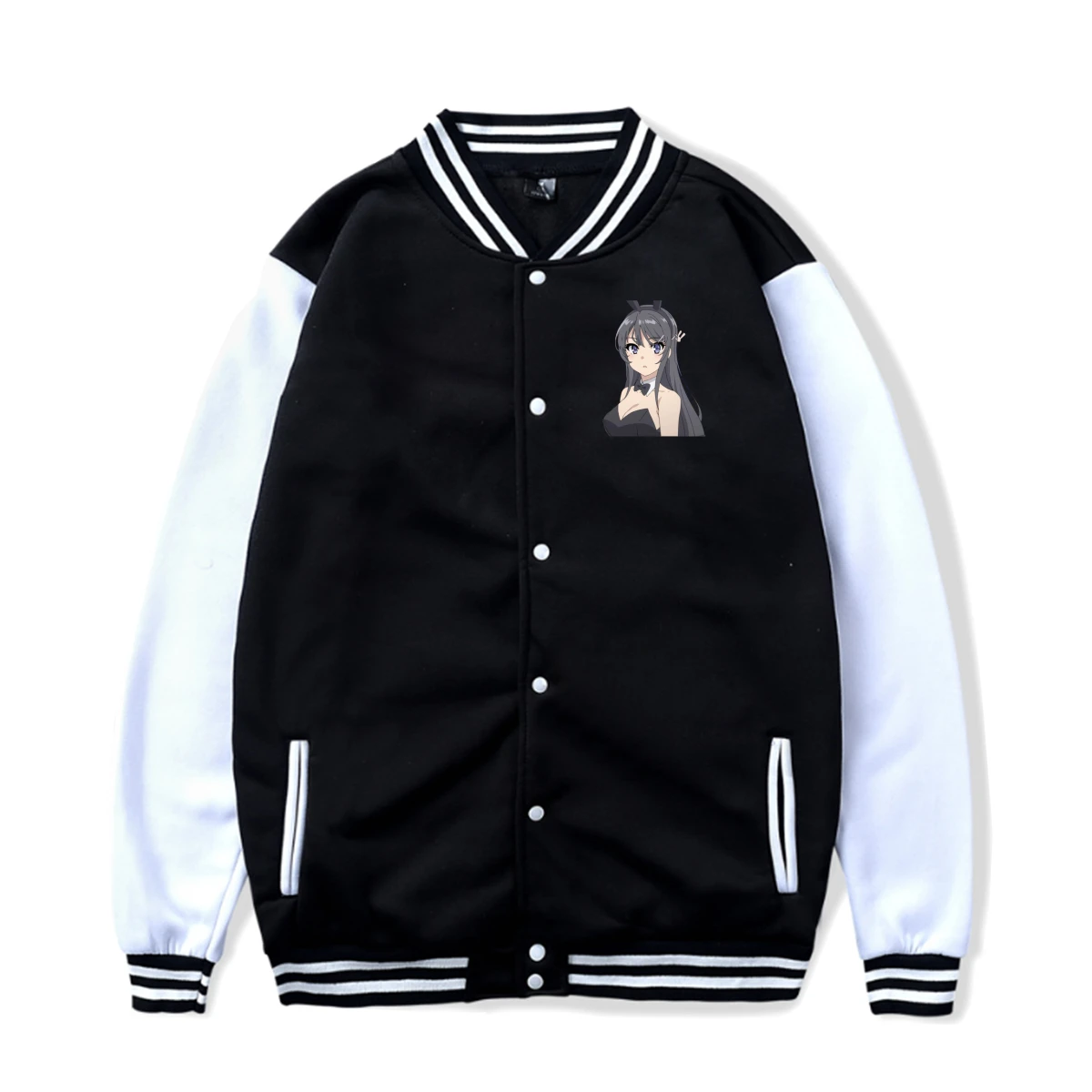 

Новая модная повседневная бейсбольная Униформа Seishun Buta Yaro с буквенным принтом, свободная уличная куртка в стиле Харадзюку для мужчин и женщ...