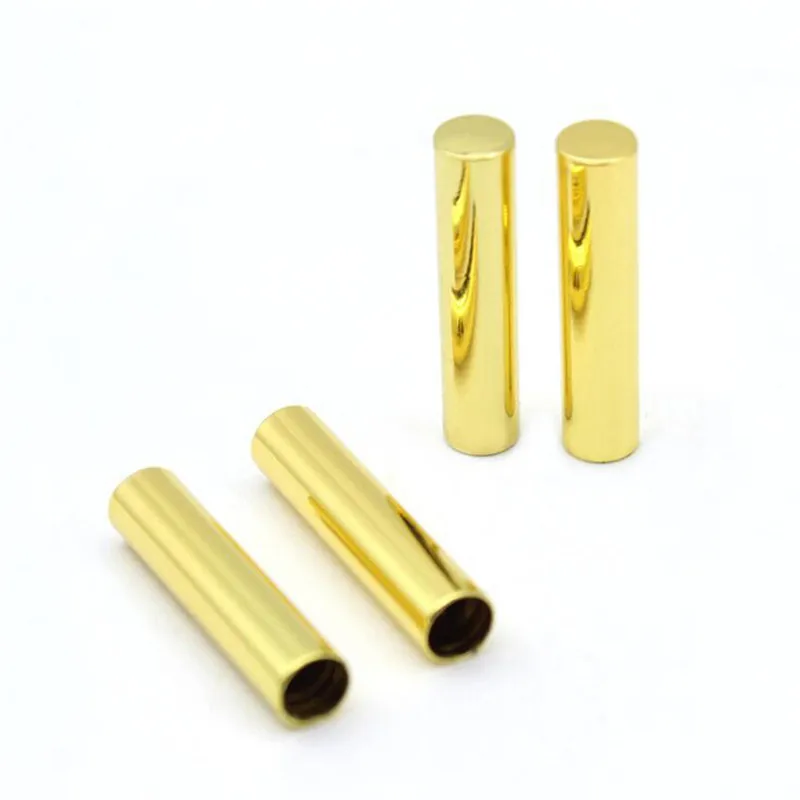 100 PCS Metal Aglets Shoelaces Tips Head DIY Replacement Metal Tips Gold Round Shoelace All DHL