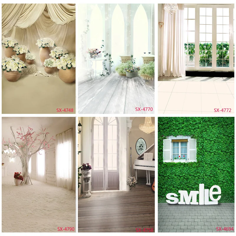 

SHENGYONGBAO Vinyl Photography Backdrops Prop Flower Wood Floor Castle Wedding Theme Photo Studio Background 2157 YXFL-60