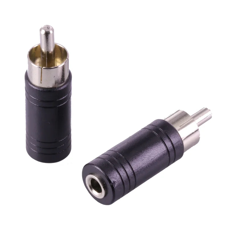 

100pcs RCA Male Plug to Mono 3.5mm Female Jack Adapter RCA to 3.5mm Connector Nickel Plated 3.5mm Female to RCA Male Adapter
