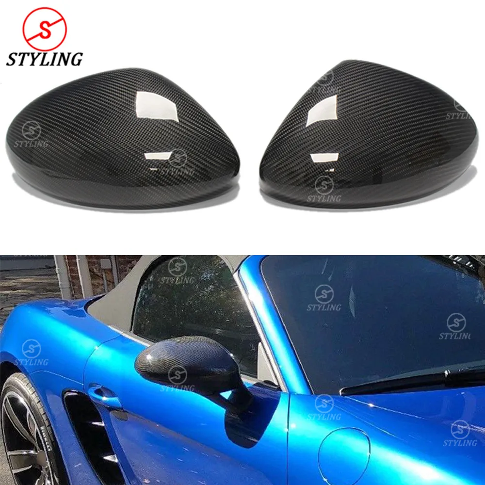 718 углеродное зеркальное покрытие для Porsche боковое зеркало заднего вида крышки LHD