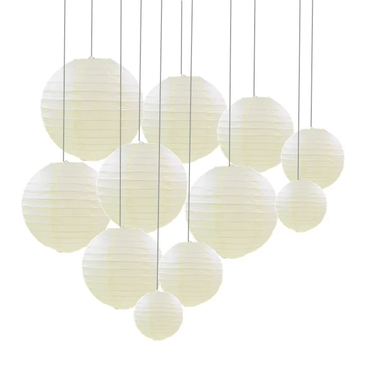 Бумажные фонари размером 6 12 дюймов 20 шт. бежевые китайские бумажные лампа для