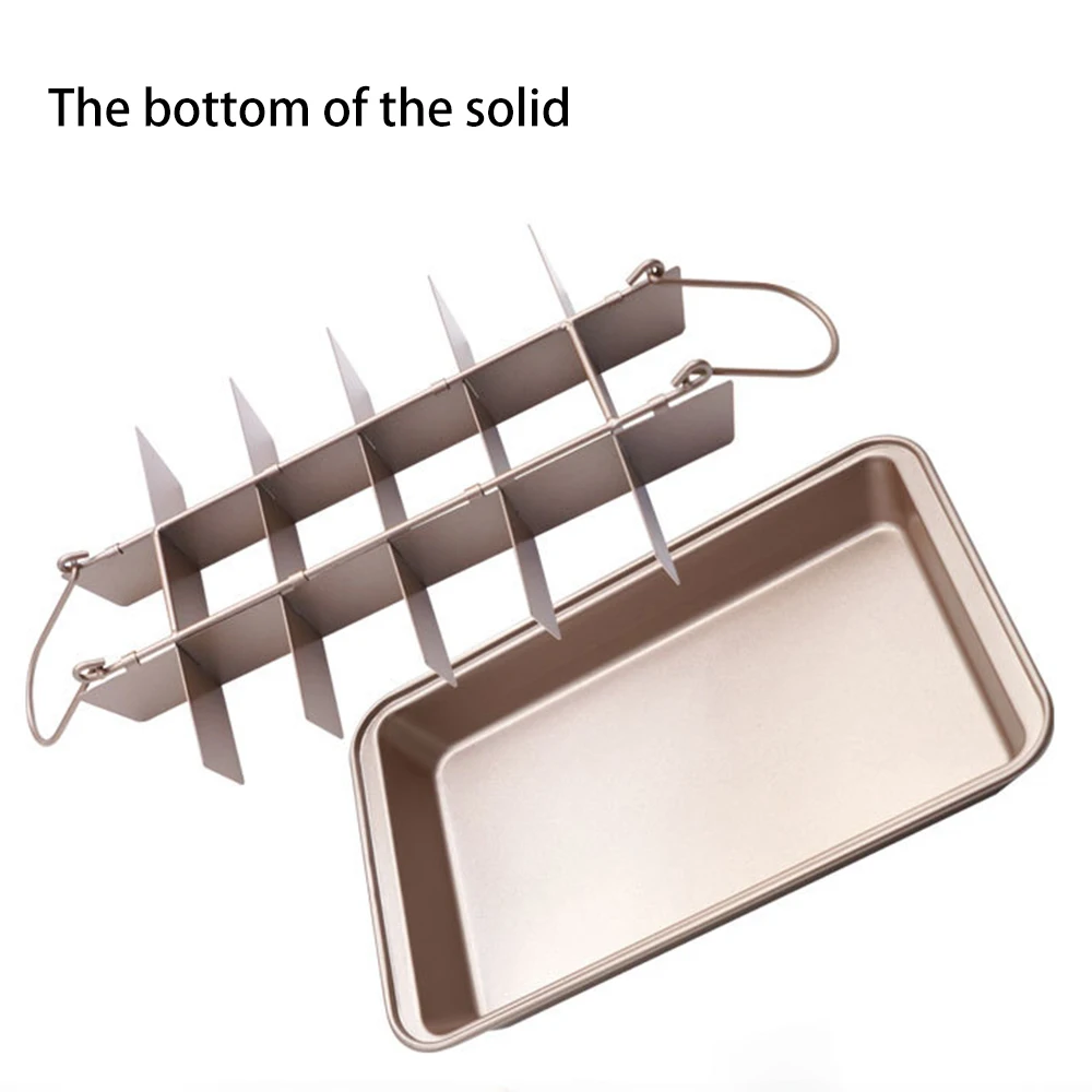 

18-Hole Carbon Steel Square Lattice Mold Cake Pudding Mousse Pan Biscuit Bread Non-Stick Baking Pan Mold Baking Accessories