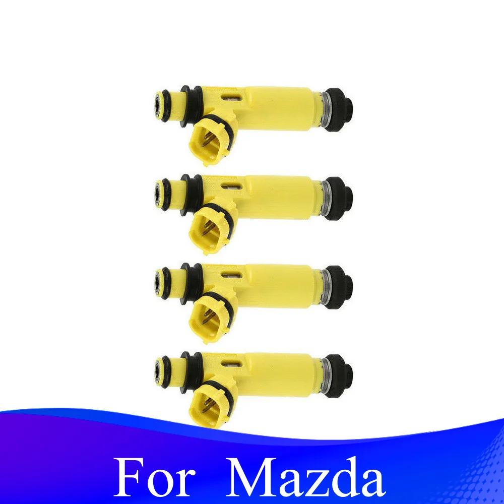 

4pcs/lot 195500-4450 Yellow fuel injector High performance E85 fuel nozzle 1955004450 for 2004-2008 Mazda 297-0041 RX8 MX5