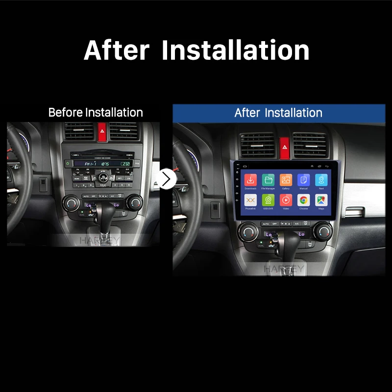 Harfey Android 9 0 GPS навигация автомобильное радио для 2006 2007 2008 2011 Honda CRV дюймовый