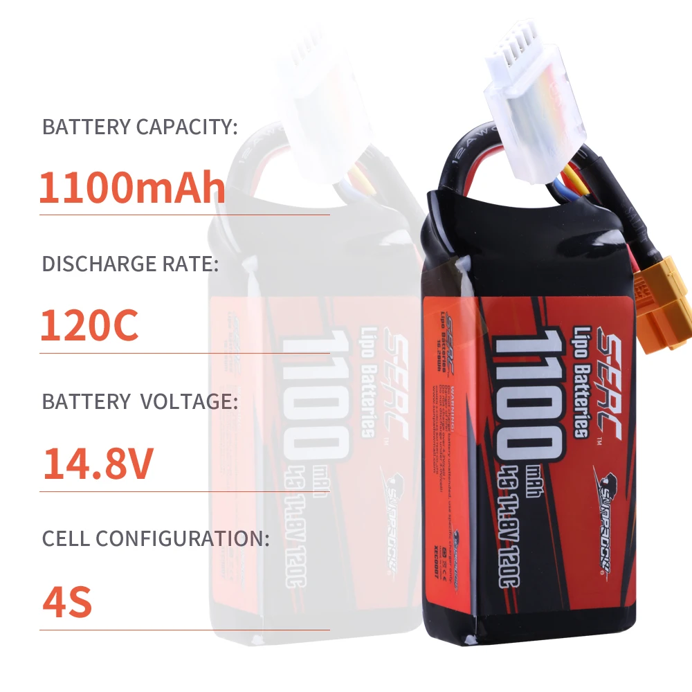 2 упаковки sunpadow 148 v 4s lipo battery1100mah 1300 мач 1500 мач 120c