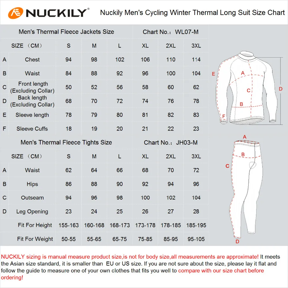 Комплект одежды для велоспорта NUCKILY зимний костюм теплая флисовая Мужская одежда