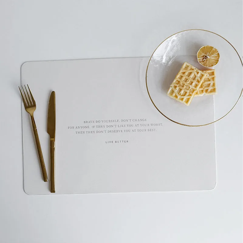 1 шт. водонепроницаемые коврики для обеденного стола из искусственной кожи