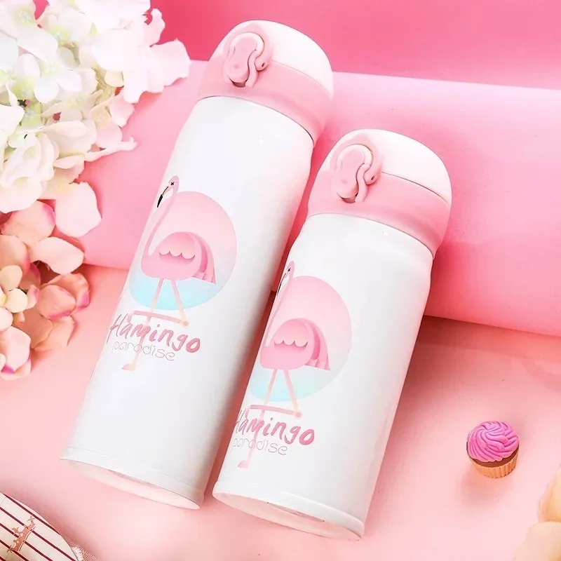 Фламинго фляги 500 мл термос чашка с двойной стенкой вакуумная нержавеющая сталь