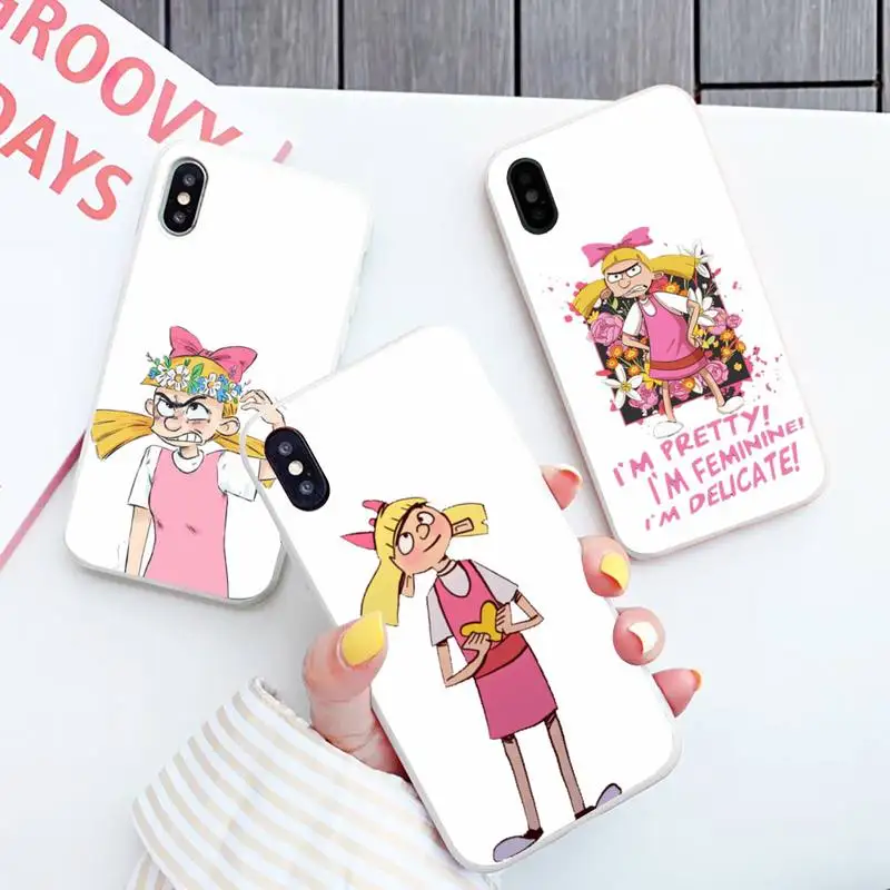 

Hey Arnold lovely Phone Case Candy Color for iPhone 6 6S 7 8 11 12 XS X SE 2020 XR mini pro Plus MAX funda