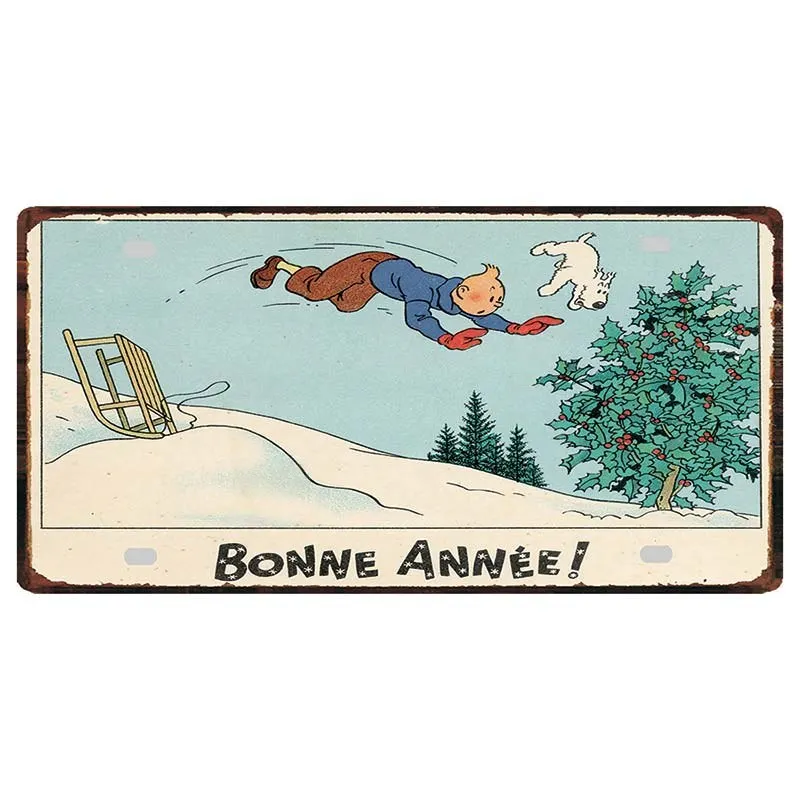 30x15 см любовь Тинтин мультфильм смешной комикс винтажный металлический знак