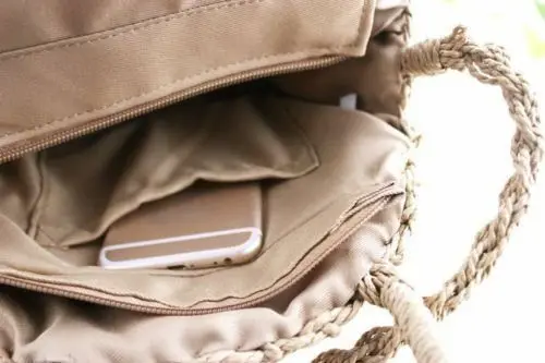 Сумка NoEnName-Null женская Соломенная в стиле ретро плетеная круглая сумочка ручной