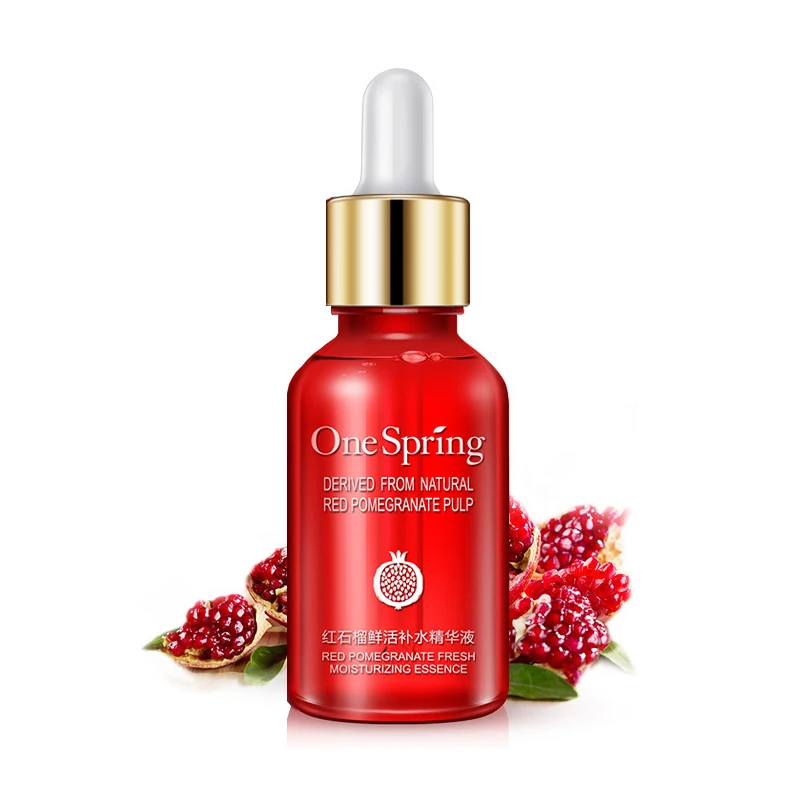 

Red Pomegranate Fresh Moisturizing Facial Essence Deeply Nourishes Refreshing Oil Control Face Sreum Shrink Pores Skin Care