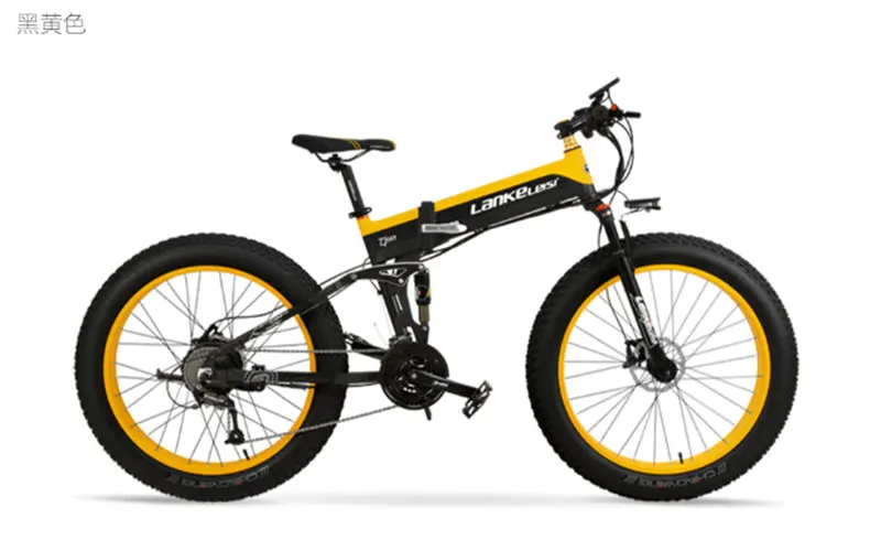 Kaufen LANKELEISi Elektrische Bike 1000W T750plus Motor 14,5 AH Panasonic Lithium-Batterie 26x 4,0 Fett Schnee Strand Reifen Gefaltet E-bike Kostenloser Steuer